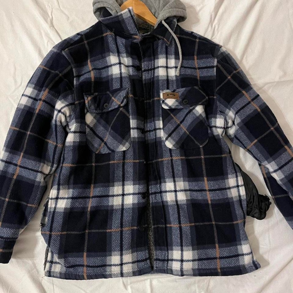 Flannel and sweatshirt combo